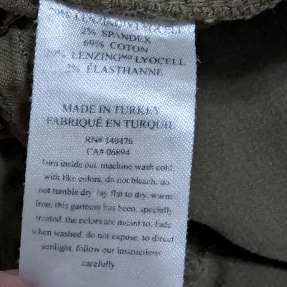 Faherty Women's Mid Rise Margaux Cargo Jogger Pants Sz 26 Field Green Utility - Picture 9 of 12